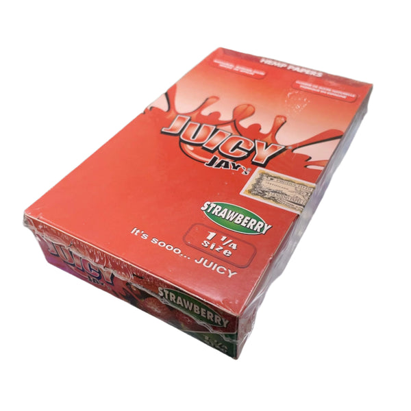Juicy Jay's 1 1/4 Size Hemp Papers 24PK Strawberry