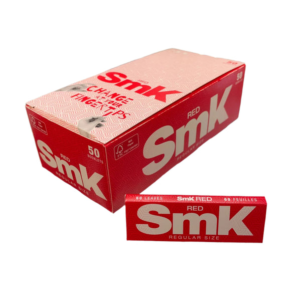 SMK RED Rolling Papers 60 Leaves (Box of 50)