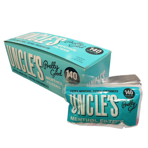 Uncle's Menthol Super Slim Filters 140s (Box of 12)