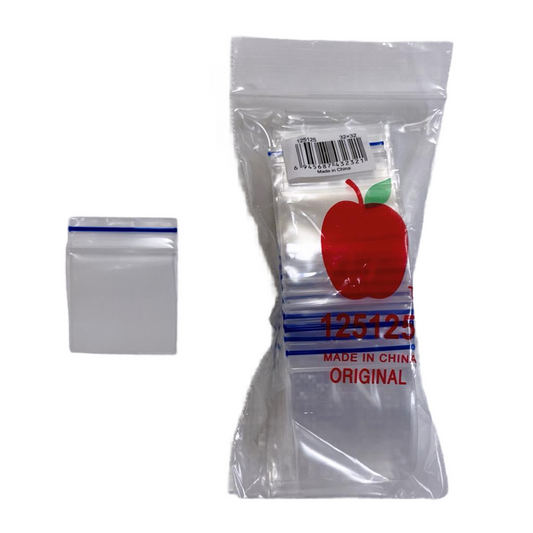 Apple Ziplock 125125 Bags 32mm X 32mm 100PK