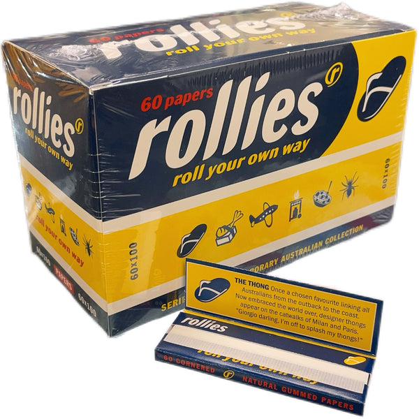 Rollies Brand Rolling Papers 60 Leaves (Box of 100)