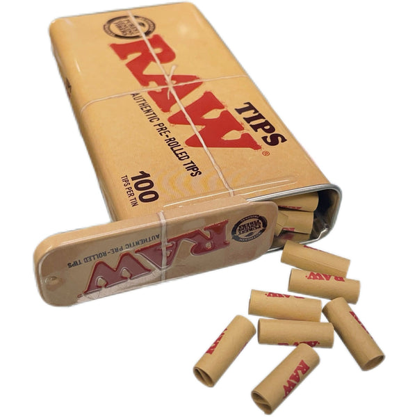 RAW Pre Rolled Tips 100PK in Tin