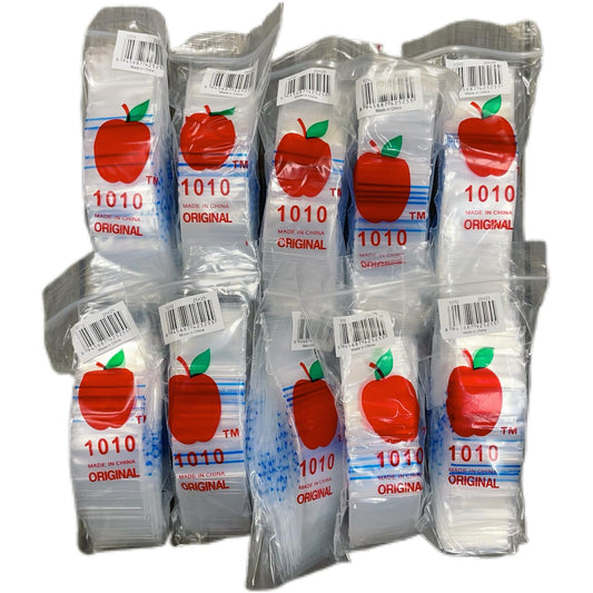 Apple Ziplock 1010 Bags 25mm X 25mm 100PK (Bag of 10)
