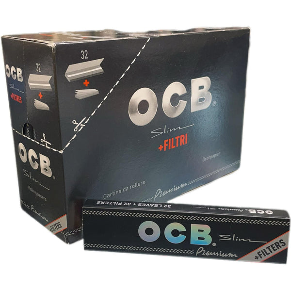 OCB Premium King Size Slim Papers With Tips 32PK