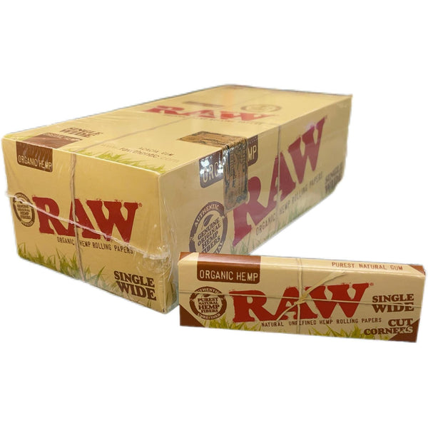 RAW Organic Hemp Single Wide Papers 50PK