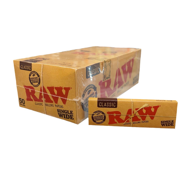 Raw Classic Single Wide Papers 50PK