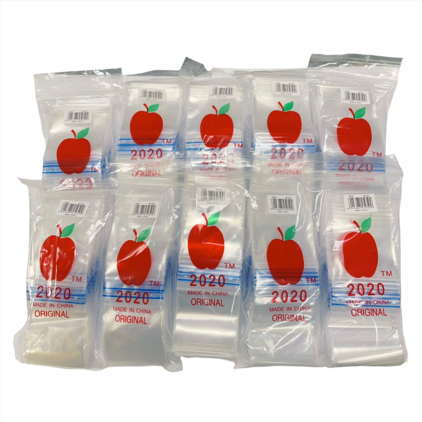 Apple Ziplock 2020 Bags 50mm X 50mm 100PK (Bag of 10)