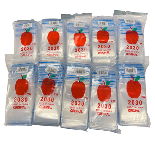 Apple Ziplock 2030 Bags 50mm X 70mm 100PK (Bag of 10)
