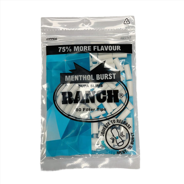 Ranch Menthol Burst Supa Slims Filters 80PK