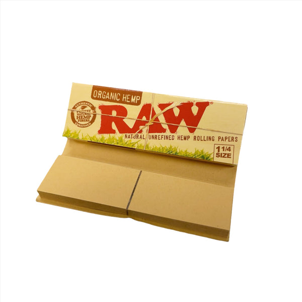 RAW Organic Hemp 1 1/4 Size Papers With Tips