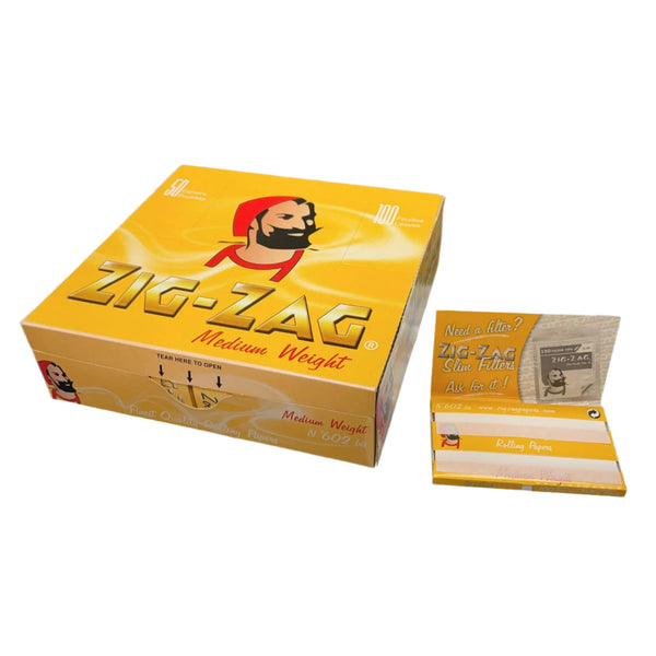 Zig Zag Yellow Double Papers 50PK